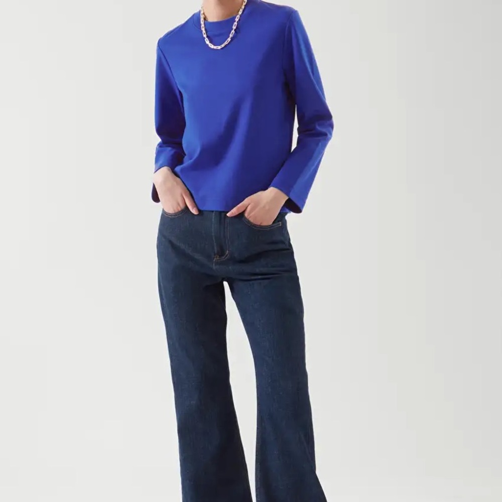COS SLIM-FIT HEAVYWEIGHT LONG-SLEEVE T-SHIRT